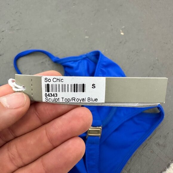 Gooseberry So Chic Bikini Set Sculpting Top & Bottom In Royal Blue Size XS/S - Picture 9 of 16